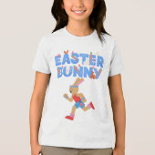 Fast & Fierce Runner Bunny Kinder Unisex Tri-Blend Shirt (Voorkant)