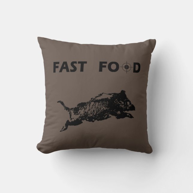 Fast food boar hunting kussen (Voorkant)