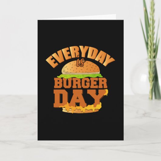 Fast Food Burger Cheese Grappig Eet Foodie cadeau  Kaart (Voorkant)