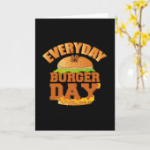 Fast Food Burger Cheese Grappig Eet Foodie cadeau  Kaart (Gele Bloem)
