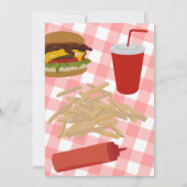 Fast Food Burger Fries BBQ Verjaardag Kaart (Achterkant)