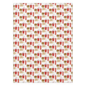 Fast Food Burger Fries Patroon BBQ Picknick Tafelkleed (Voorkant)