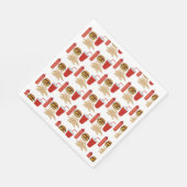 Fast Food Burger Fries Patroon BBQ Servet (Hoek)