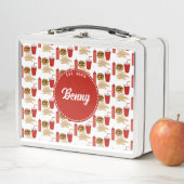 Fast Food Burger Fries Patroon Monogram (In situ)