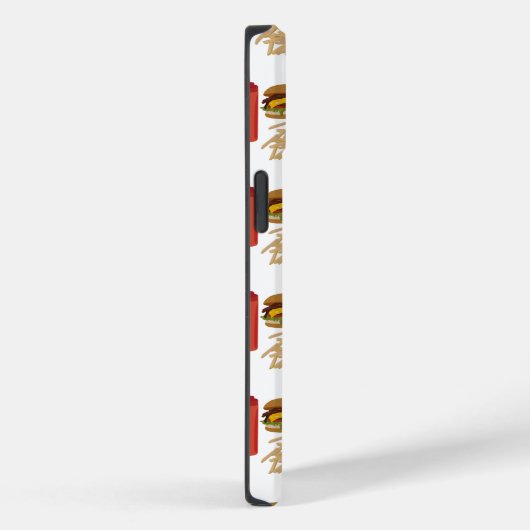 Fast Food Burger Fries Patroon Monogram Case-Mate iPhone Case (Achterkant / Rechts)