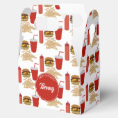 Fast Food Burger Fries Patroon Verjaardag Bedankdoosjes (Geopend)