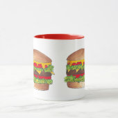 Fast Food Burger Hamburger Cheeseburger Bun Foodie Mok (Midden)