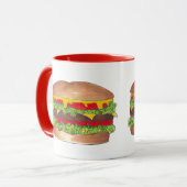 Fast Food Burger Hamburger Cheeseburger Bun Foodie Mok (Voorkant links)