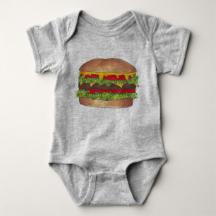 Fast Food Burger Hamburger Cheeseburger Foodie Romper