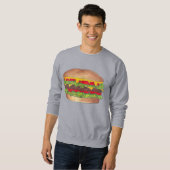 Fast Food Burger Hamburger Cheeseburger Sweatshirt (Voorkant volledig)