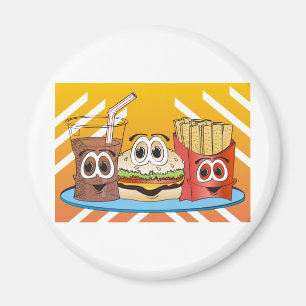 Fast Food Cartoon Magneet
