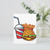 Fast Food Cheeseburger Briefkaart (Staand voorkant)