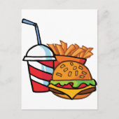 Fast Food Cheeseburger Briefkaart (Voorkant)