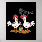 Fast Food Chicken Wings Funny Deep Fried Chicken S Poster (Voorkant)