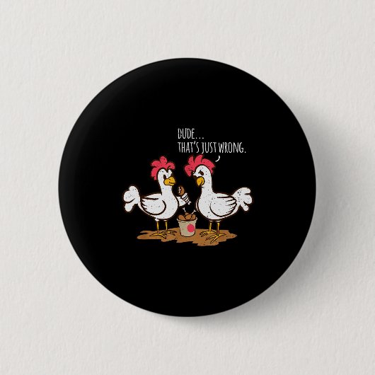 Fast Food Chicken Wings Funny Deep Fried Chicken S Ronde Button 5,7 Cm (Voorkant)
