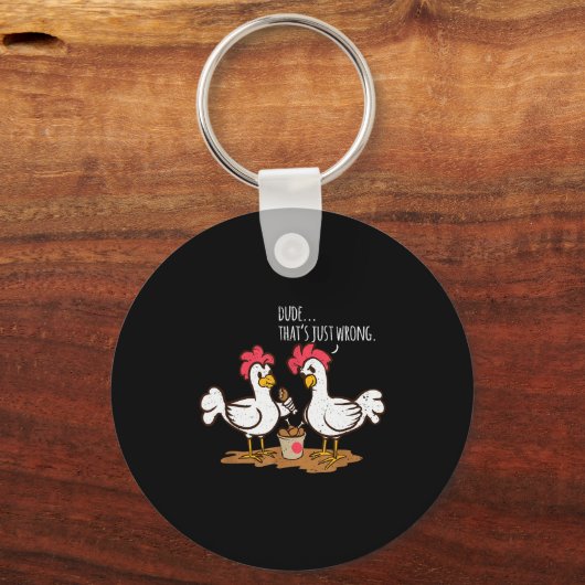 Fast Food Chicken Wings Funny Deep Fried Chicken S Sleutelhanger (Voorkant)