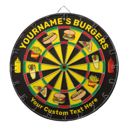 Fast Food Dartboard met aangepaste tekst Dartbord