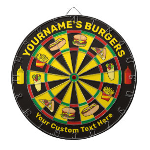 Fast Food Dartboard met aangepaste tekst Dartbord