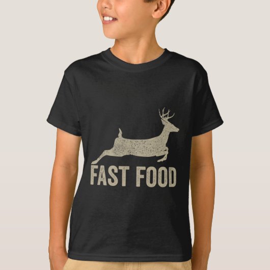 Fast Food Deer Hunter - Funny Hunting T-shirt (Voorkant)