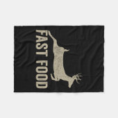 Fast Food Deer Hunter - Funny Hunting T-shirt Fleece Deken (Voorkant (Horizontaal))