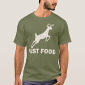 Fast Food Design met een Afbeelding van een hert T-shirt (Voorkant)