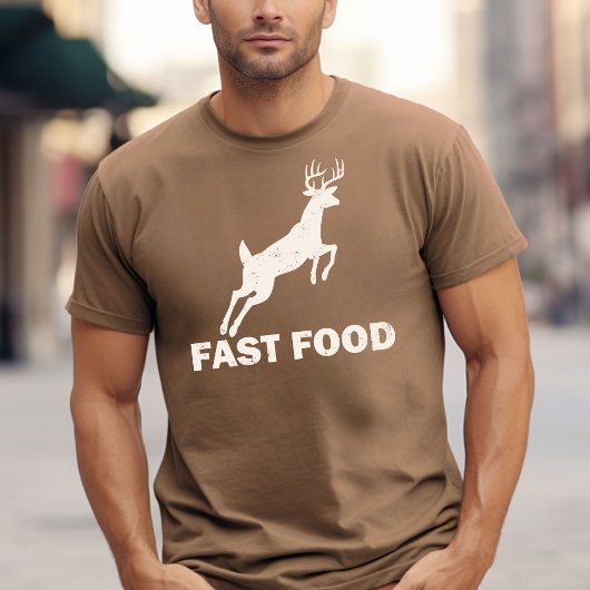 Fast Food Design met een Afbeelding van een hert T-shirt