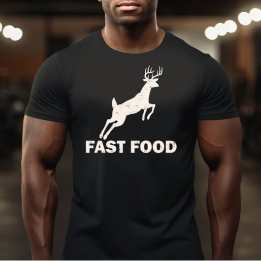 Fast Food Design met een Afbeelding van een hert T-shirt