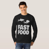 Fast Food Diver Shark Scuba Diving Diver Cute T-shirt (Voorkant volledig)