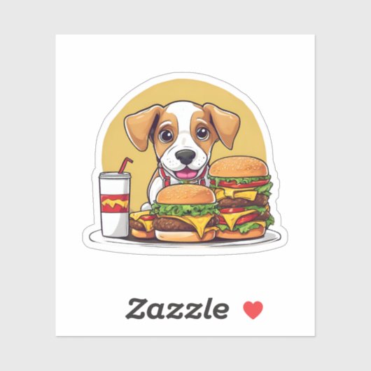 Fast Food Dog Waterdicht Sticker (Vel)