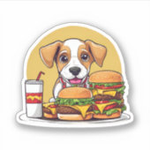 Fast Food Dog Waterdicht Sticker (Voorkant)