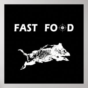 Fast Food Everzwijnjacht jacht jager plezier Poster