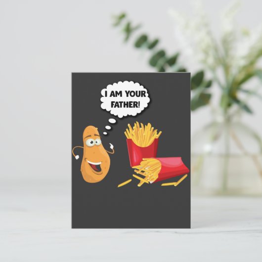 Fast Food Festival Sarcastic Humor Fries Potato Briefkaart (Staand voorkant)