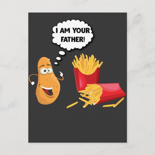 Fast Food Festival Sarcastic Humor Fries Potato Briefkaart (Voorkant)