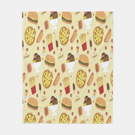 Fast Food Fleece Blanket (Voorkant)