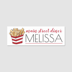 Fast Food French Fries Diner Restaurant Server Naamplaatje