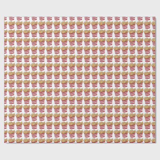 Fast Food French Fries Fried Potato Chips Fry Cadeaupapier (Vlak)