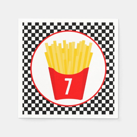 Fast Food French Fry Birthday Servet (Voorkant)