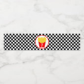 Fast Food French Fry Birthday Waterfles Etiket (Enkel label)