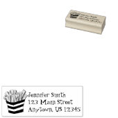 Fast Food French Fry Fries Chips Foodie Address Rubberstempel (Gestempeld)