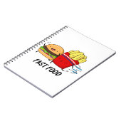 Fast food Funny Burger en Fries Pun Notitieboek (Linkerzijde)