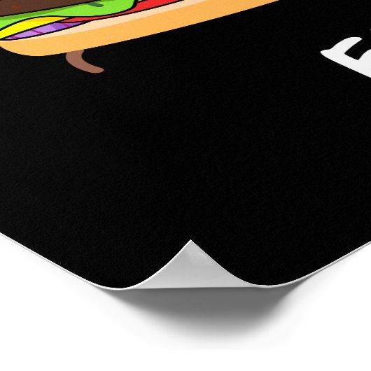 Fast food Funny Burger en Fries Pun Poster (Hoek)