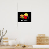 Fast food Funny Burger en Fries Pun Poster (Keuken)