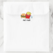 Fast food Funny Burger en Fries Pun Ronde Sticker (Tas)