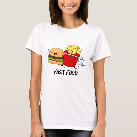 Fast food Funny Burger en Fries Pun T-shirt (Voorkant)