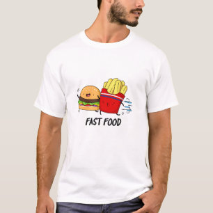 Fast food Funny Burger en Fries Pun T-shirt