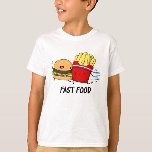 Fast food Funny Burger en Fries Pun T-shirt (Voorkant)