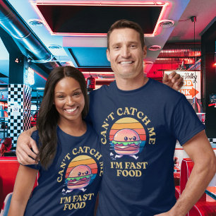 Fast Food Funny Kawaii Burger Running Punny T-shirt