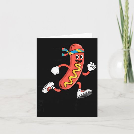 Fast Food Funny Pun Working Out Running Jogging Gy Kaart (Voorkant)