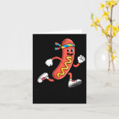 Fast Food Funny Pun Working Out Running Jogging Gy Kaart (Gele Bloem)