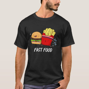Fast Food Grappige hamburger en frietjes pun donke T-shirt